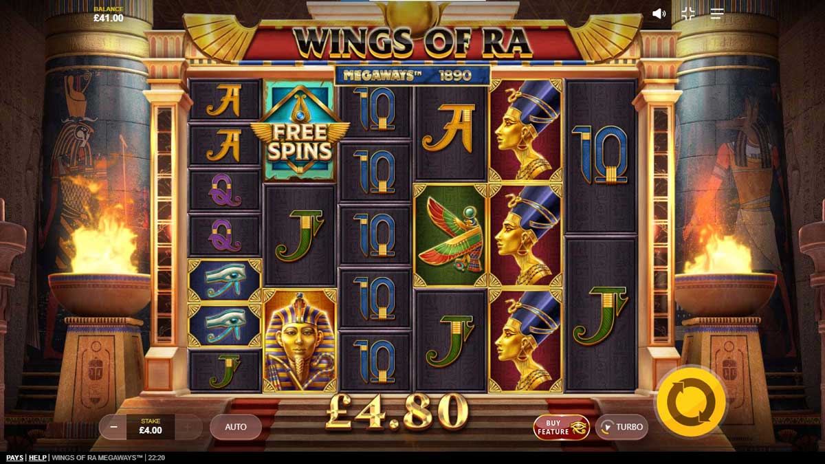 Wings of Ra Megaways slot machine game