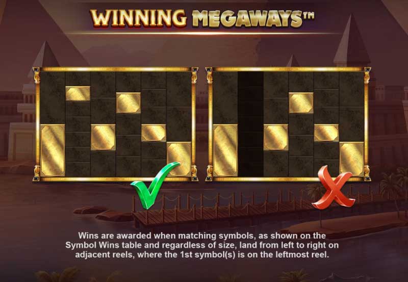 Wings of Ra Megaways slot game winning megaways